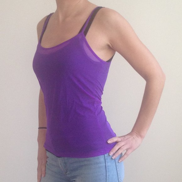 Jammers - Purple Sheer Mesh Tank Top - Picture 3 of 8